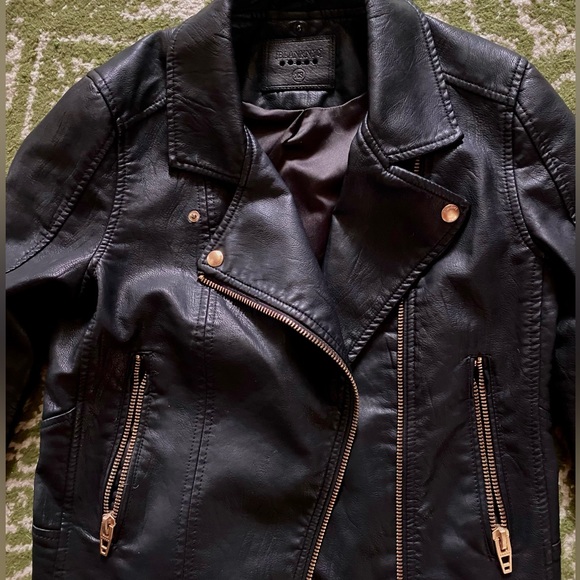 BlankNYC Hooded Faux Leather Moto Jacket - Picture 2 of 6